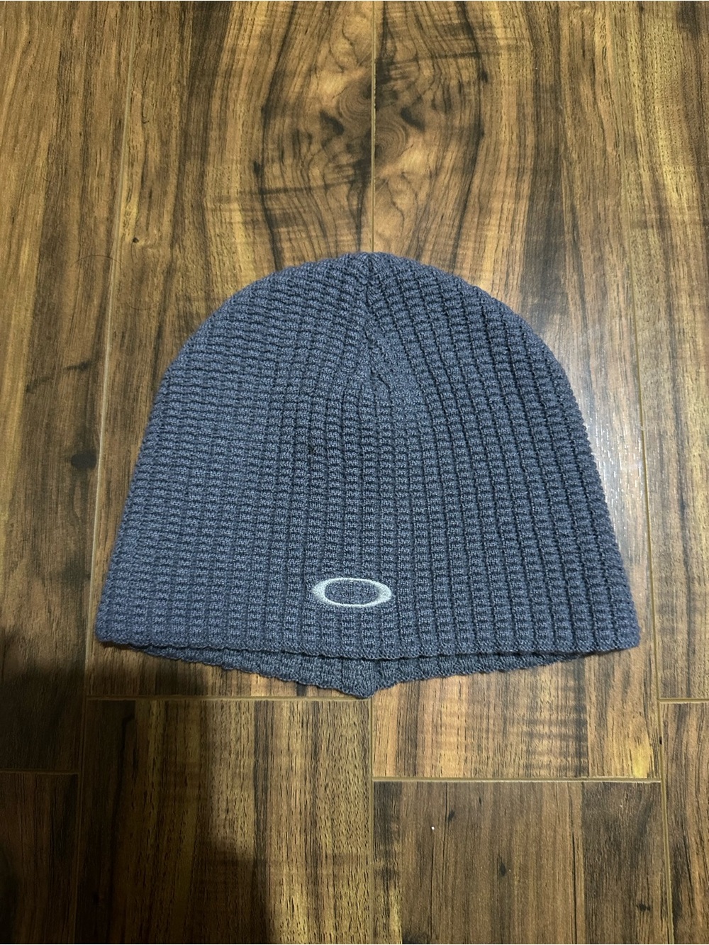 Oakley Knit Beanie in Heather Gray with White Logo